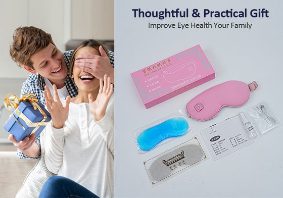 শুষ্ক চোখের জন্য আরামদায়ক হিট কোল্ড প্যাক সহ কর্ডলেস গ্রাফিন স্ব-উত্তপ্ত আই মাস্ক, চোখের ক্লান্তি দূর করে