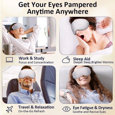 Cordless Graphene Self Heated Eye Mask With Soothing Heat Cold Pack For Dry Eye Stye Relax Eye Strain