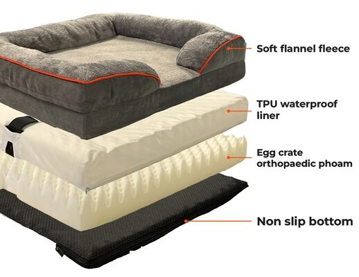 OEM Smart Dog Bed With Health Monitoring, APP Track Sleep/Heart/Breath For Puppy Senior Dog Peace Of Mind