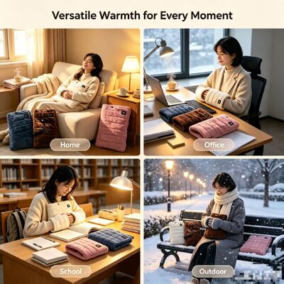 Portable Hand Warmer with USB power supply soft silky fabric surface constant heating function lightweight compact design and safety protection