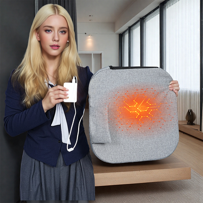 Portable USB Graphene Heated Seat Cushion Soft Linen‑Cotton Heating Chair Pad 3‑Speed Temperature Adjustment Warm Cushion Multi‑Color Available for Home Office Travel Car Use