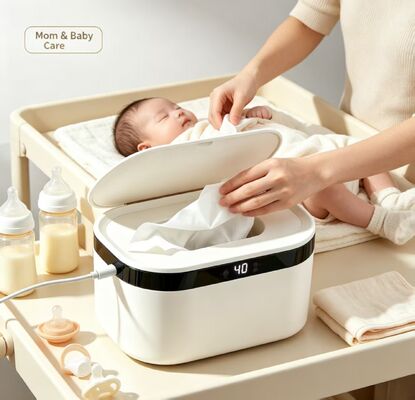 Portable Smart Baby Wipes Warmer,Portable Touch Control Baby Wipes Warmer for Infant Care, Adjustable Temperature, PP & Silicone, CE FCC RoHS Certified