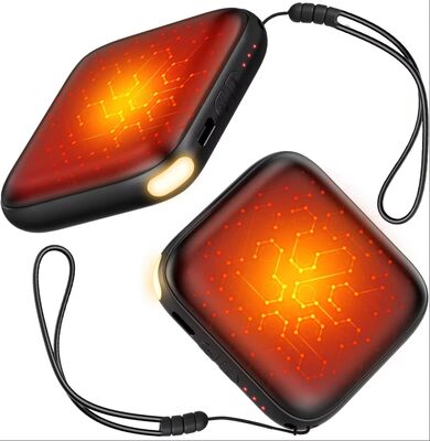 পুনরায় চার্জযোগ্য ২ প্যাক 6000mAh হ্যান্ড ওয়ার্মার্স দ্রুত গরম LED লাইট সার্টিফাইড 1 বছরের ওয়ারেন্টি বহনযোগ্য বহনযোগ্য পকেট হিটার বহিরঙ্গন জন্য